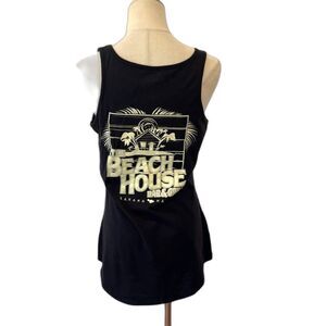 The Beach House Bar/Grill Kahana Maui Black Tank Top Medium X-Temp